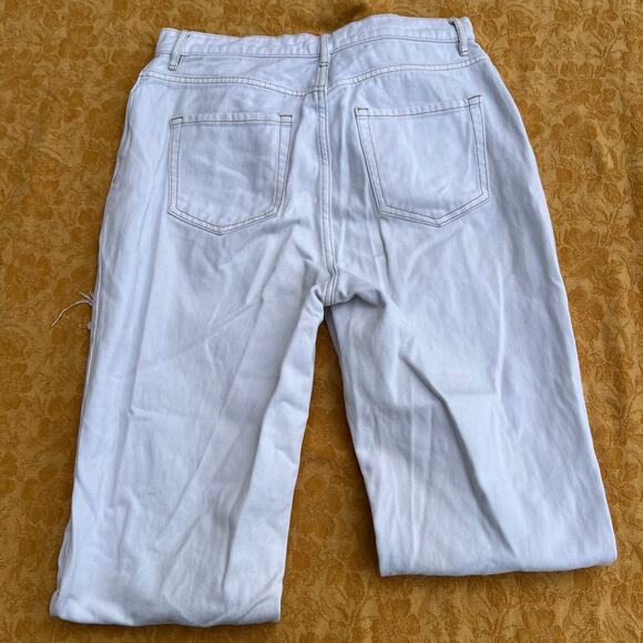 PAC Sun High Rise Straight White Denim: Size 8 - Picture 4 of 9